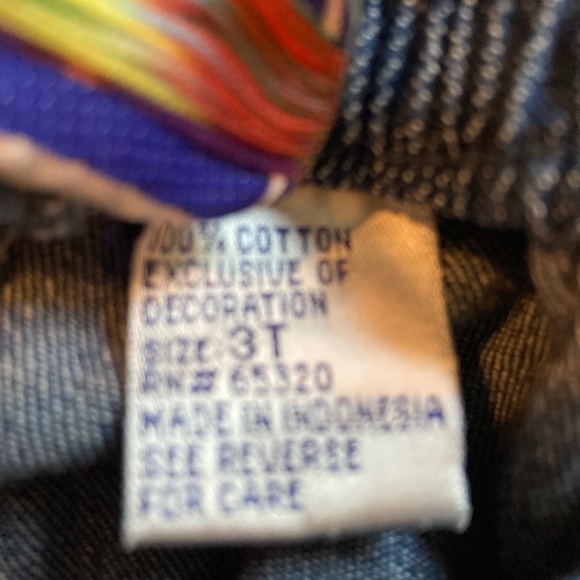 VINTAGE elastic waistband embroidered hem jeans - Picture 7 of 7